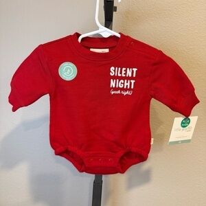 NWT Little Planet by Carter’s red long sleeve sweatshirt onesie size newborn.